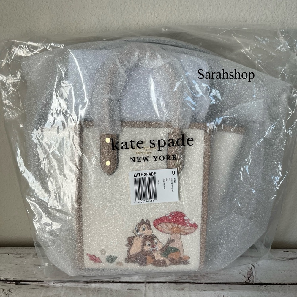 ♠️Kate Spade Ella Disney X KSNY Chip N Dale Mini Tote - Picture 13 of 13